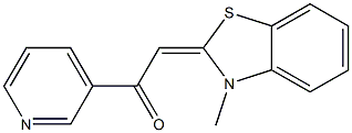 2-(3-methyl-1,3-benzothiazol-2(3H)-ylidene)-1-(3-pyridinyl)ethanone Struktur