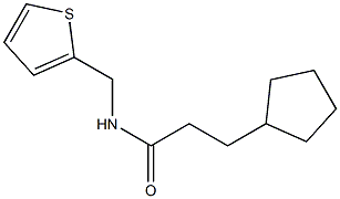 3-cyclopentyl-N-(2-thienylmethyl)propanamide Struktur