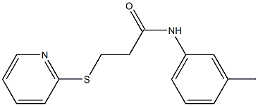 N-(3-methylphenyl)-3-(2-pyridinylsulfanyl)propanamide Struktur