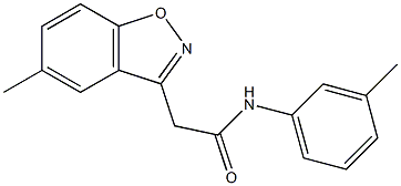 2-(5-methyl-1,2-benzisoxazol-3-yl)-N-(3-methylphenyl)acetamide Struktur