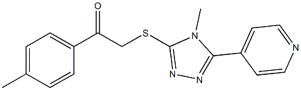 1-(4-methylphenyl)-2-[(4-methyl-5-pyridin-4-yl-4H-1,2,4-triazol-3-yl)sulfanyl]ethanone Struktur