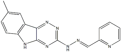 2-pyridinecarbaldehyde (8-methyl-5H-[1,2,4]triazino[5,6-b]indol-3-yl)hydrazone Struktur