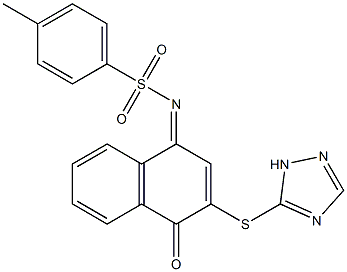 4-methyl-N-(4-oxo-3-(1H-1,2,4-triazol-5-ylsulfanyl)-1(4H)-naphthalenylidene)benzenesulfonamide Struktur