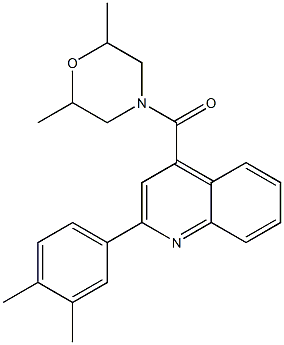 4-[(2,6-dimethyl-4-morpholinyl)carbonyl]-2-(3,4-dimethylphenyl)quinoline Struktur