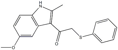 1-[2-methyl-5-(methyloxy)-1H-indol-3-yl]-2-(phenylsulfanyl)ethanone Struktur