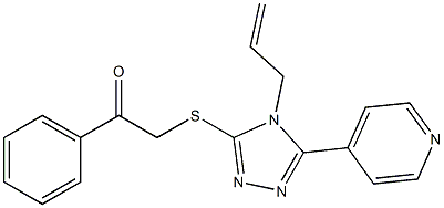 2-{[4-allyl-5-(4-pyridinyl)-4H-1,2,4-triazol-3-yl]sulfanyl}-1-phenylethanone Struktur