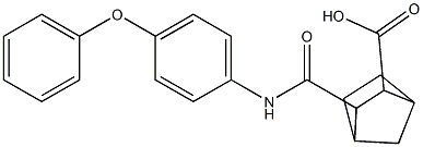 3-[(4-phenoxyanilino)carbonyl]bicyclo[2.2.1]heptane-2-carboxylic acid Struktur