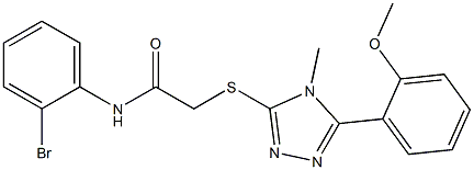 N-(2-bromophenyl)-2-{[5-(2-methoxyphenyl)-4-methyl-4H-1,2,4-triazol-3-yl]sulfanyl}acetamide Struktur