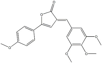 5-(4-methoxyphenyl)-3-(3,4,5-trimethoxybenzylidene)-2(3H)-furanone Struktur