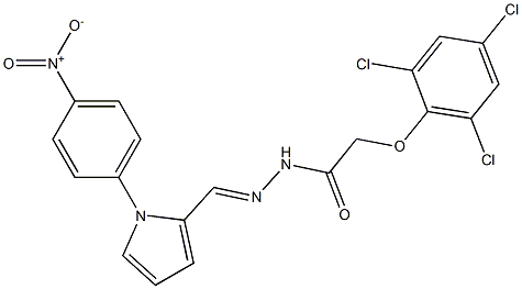 N'-[(1-{4-nitrophenyl}-1H-pyrrol-2-yl)methylene]-2-(2,4,6-trichlorophenoxy)acetohydrazide Struktur