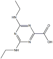 4,6-bis(ethylamino)-1,3,5-triazine-2-carboxylic acid Struktur