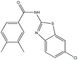 N-(6-chloro-1,3-benzothiazol-2-yl)-3,4-dimethylbenzamide Struktur