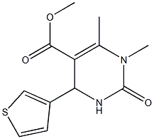 methyl 1,6-dimethyl-2-oxo-4-(3-thienyl)-1,2,3,4-tetrahydro-5-pyrimidinecarboxylate Struktur