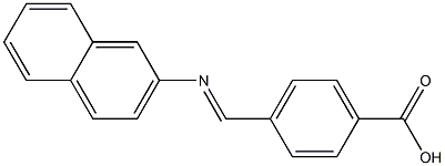 4-[(2-naphthylimino)methyl]benzoic acid Struktur