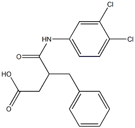 3-benzyl-4-(3,4-dichloroanilino)-4-oxobutanoic acid Struktur