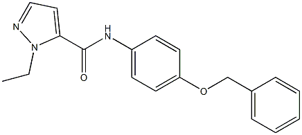 N-[4-(benzyloxy)phenyl]-1-ethyl-1H-pyrazole-5-carboxamide Struktur