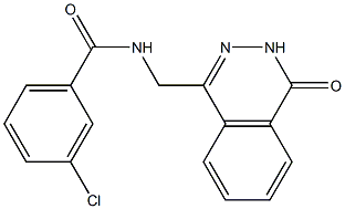 3-chloro-N-[(4-oxo-3,4-dihydro-1-phthalazinyl)methyl]benzamide Struktur