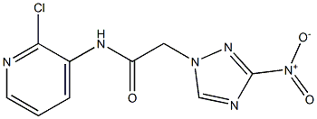 N-(2-chloropyridin-3-yl)-2-{3-nitro-1H-1,2,4-triazol-1-yl}acetamide Struktur