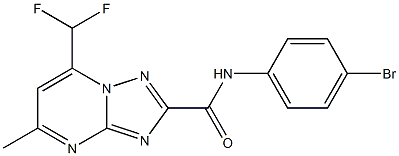 N-(4-bromophenyl)-7-(difluoromethyl)-5-methyl[1,2,4]triazolo[1,5-a]pyrimidine-2-carboxamide Struktur