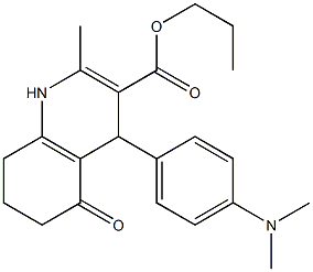 propyl 4-[4-(dimethylamino)phenyl]-2-methyl-5-oxo-1,4,5,6,7,8-hexahydro-3-quinolinecarboxylate Struktur