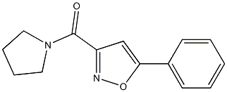 5-phenyl-3-(1-pyrrolidinylcarbonyl)isoxazole Struktur