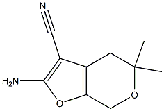 2-amino-5,5-dimethyl-4,7-dihydro-5H-furo[2,3-c]pyran-3-carbonitrile Struktur