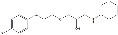 1-[2-(4-bromophenoxy)ethoxy]-3-(cyclohexylamino)-2-propanol Struktur