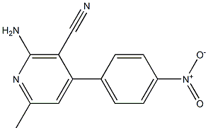 2-amino-4-{4-nitrophenyl}-6-methylnicotinonitrile Struktur