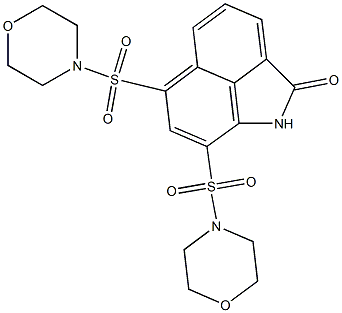 6,8-bis(4-morpholinylsulfonyl)benzo[cd]indol-2(1H)-one Struktur