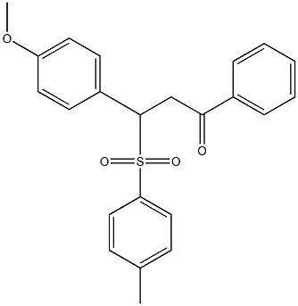 3-(4-methoxyphenyl)-3-[(4-methylphenyl)sulfonyl]-1-phenyl-1-propanone Struktur