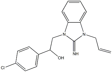 2-(3-allyl-2-imino-2,3-dihydro-1H-benzimidazol-1-yl)-1-(4-chlorophenyl)ethanol Struktur