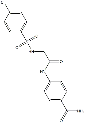 4-[({[(4-chlorophenyl)sulfonyl]amino}acetyl)amino]benzamide Struktur