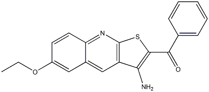 [3-amino-6-(ethyloxy)thieno[2,3-b]quinolin-2-yl](phenyl)methanone Struktur