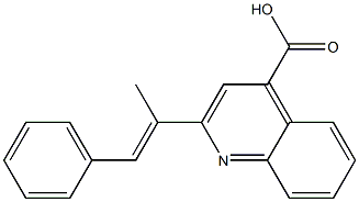 2-(1-methyl-2-phenylvinyl)-4-quinolinecarboxylic acid Struktur