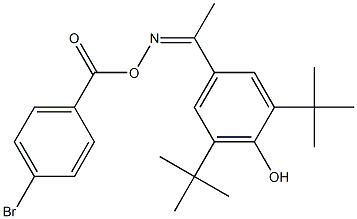 1-(3,5-ditert-butyl-4-hydroxyphenyl)ethanone O-(4-bromobenzoyl)oxime Struktur