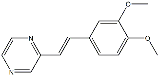 2-[2-(3,4-dimethoxyphenyl)vinyl]pyrazine Struktur