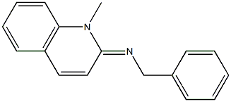 N-benzyl-N-(1-methyl-2(1H)-quinolinylidene)amine Struktur