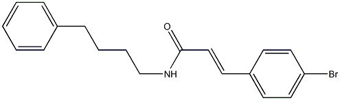 3-(4-bromophenyl)-N-(4-phenylbutyl)acrylamide Struktur