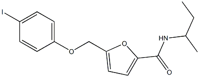 N-(sec-butyl)-5-[(4-iodophenoxy)methyl]-2-furamide Struktur