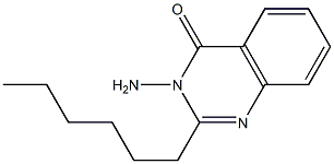 3-amino-2-hexyl-4(3H)-quinazolinone Struktur