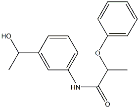 N-[3-(1-hydroxyethyl)phenyl]-2-phenoxypropanamide Struktur