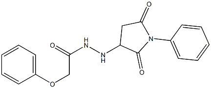 N'-(2,5-dioxo-1-phenylpyrrolidin-3-yl)-2-phenoxyacetohydrazide Struktur