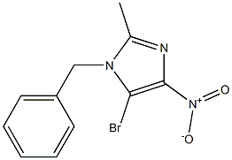 1-benzyl-5-bromo-4-nitro-2-methyl-1H-imidazole Struktur