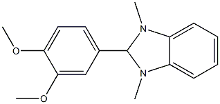 2-(3,4-dimethoxyphenyl)-1,3-dimethyl-2,3-dihydro-1H-benzimidazole Struktur