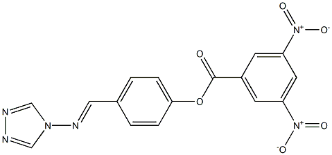 4-[(4H-1,2,4-triazol-4-ylimino)methyl]phenyl 3,5-bisnitrobenzoate Struktur