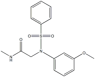 2-[3-methoxy(phenylsulfonyl)anilino]-N-methylacetamide Struktur