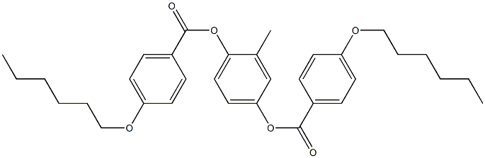 4-{[4-(hexyloxy)benzoyl]oxy}-2-methylphenyl 4-(hexyloxy)benzoate Struktur