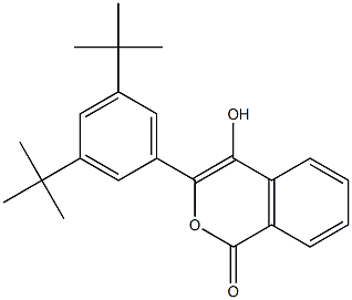 3-(3,5-ditert-butylphenyl)-4-hydroxy-1H-isochromen-1-one Struktur