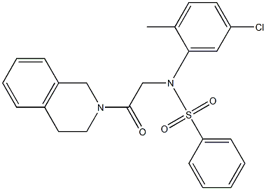 N-(5-chloro-2-methylphenyl)-N-[2-(3,4-dihydro-2(1H)-isoquinolinyl)-2-oxoethyl]benzenesulfonamide Struktur