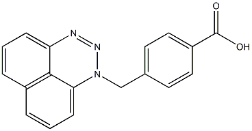 4-(1H-naphtho[1,8-de][1,2,3]triazin-1-ylmethyl)benzoic acid Struktur